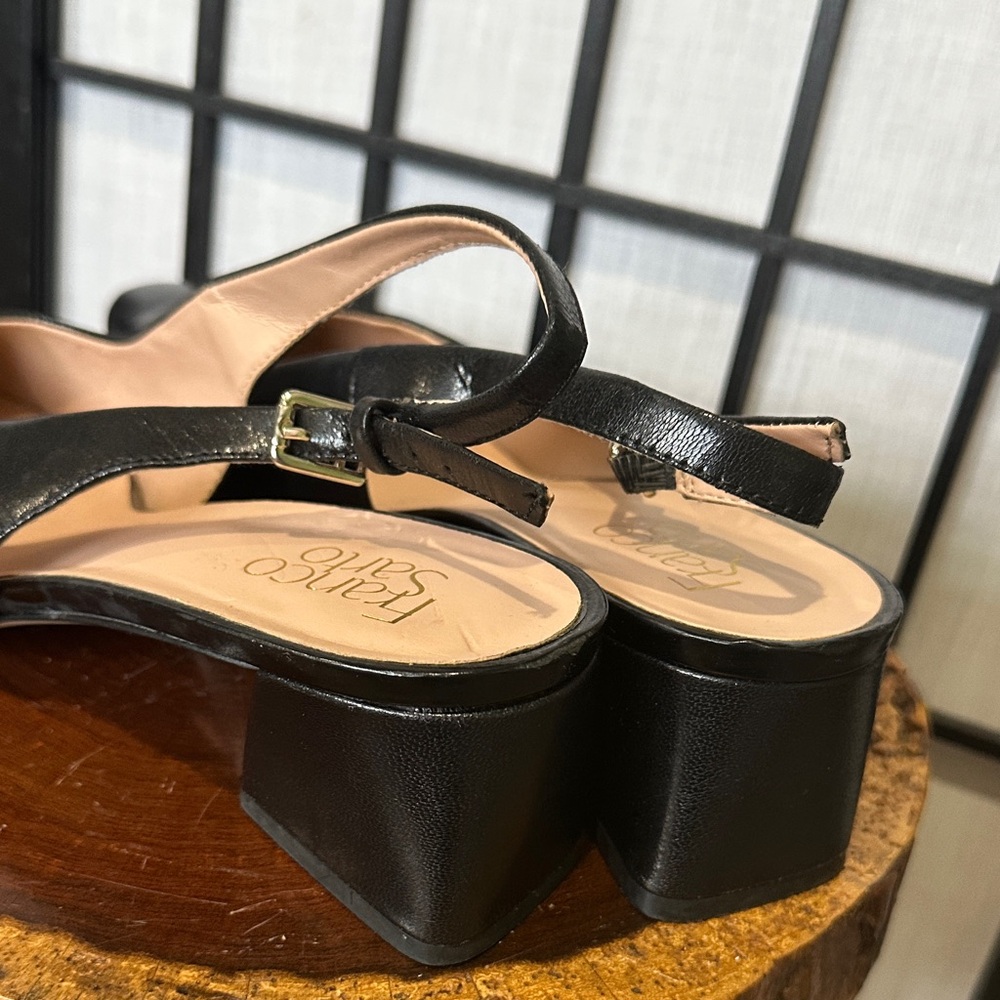 Franco Sarto Black Slingback Heels - Picture 4 of 6